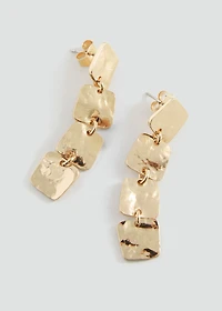 Combined square earrings