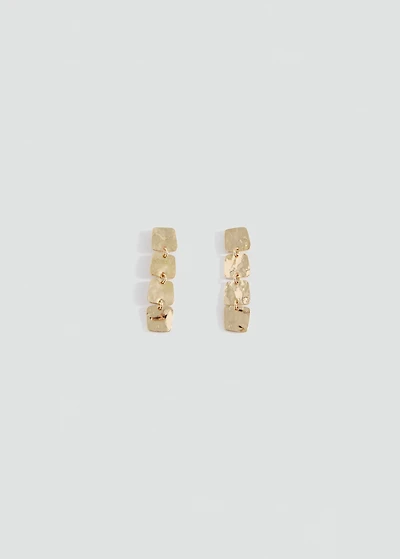 Combined square earrings