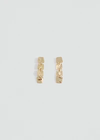 Combined square earrings