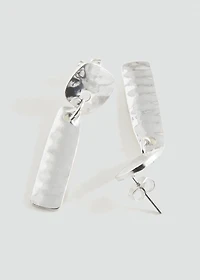 Earrings with geometric appliqué