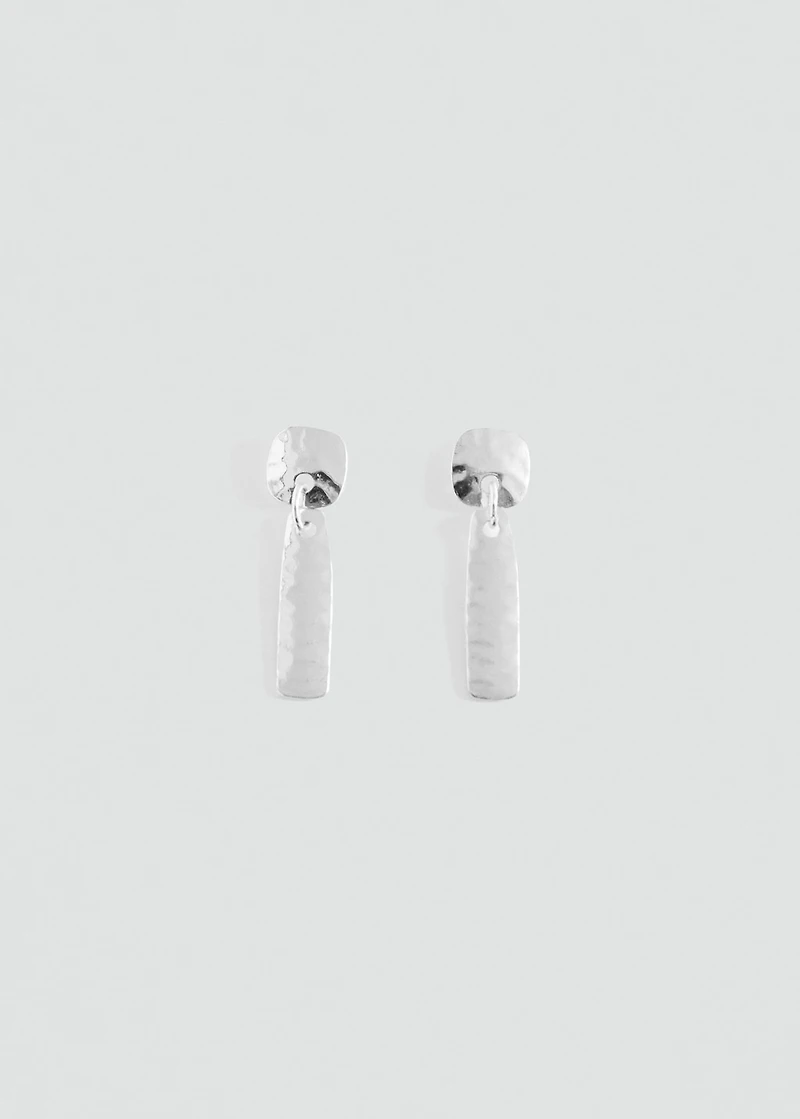 Earrings with geometric appliqué