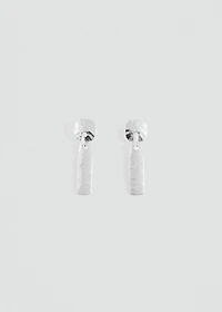 Earrings with geometric appliqué