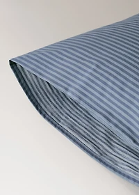 Two cotton percale striped pillowcases 50x75 cm