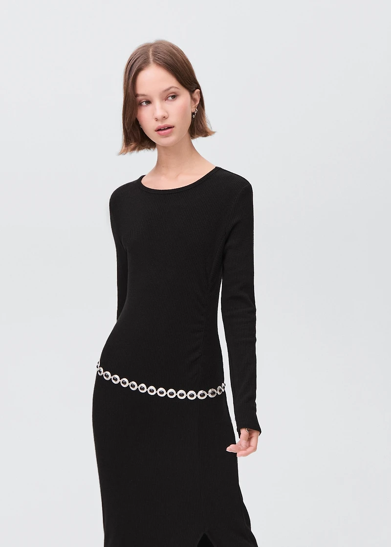 Long dress with side slit