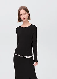 Long dress with side slit