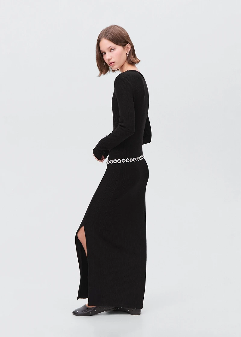 Long dress with side slit