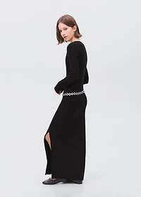 Long dress with side slit