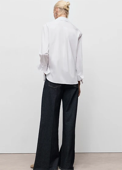 Shirt with concealed placket and collar