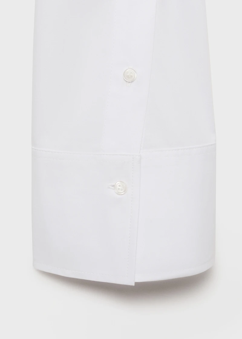 Cropped poplin shirt