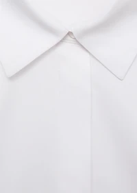 Cropped poplin shirt