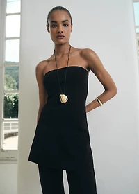 Strapless knitted top