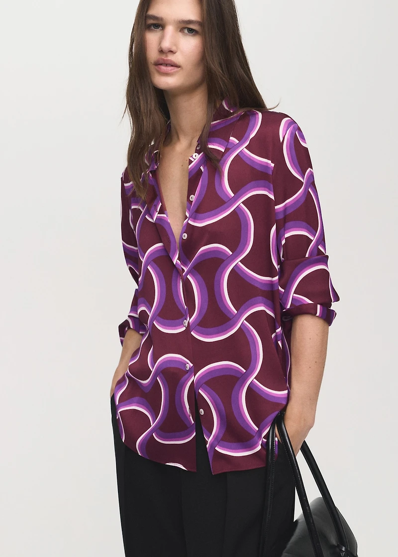 Shirt with abstract print