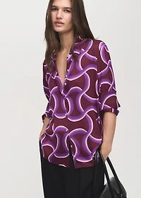 Shirt with abstract print