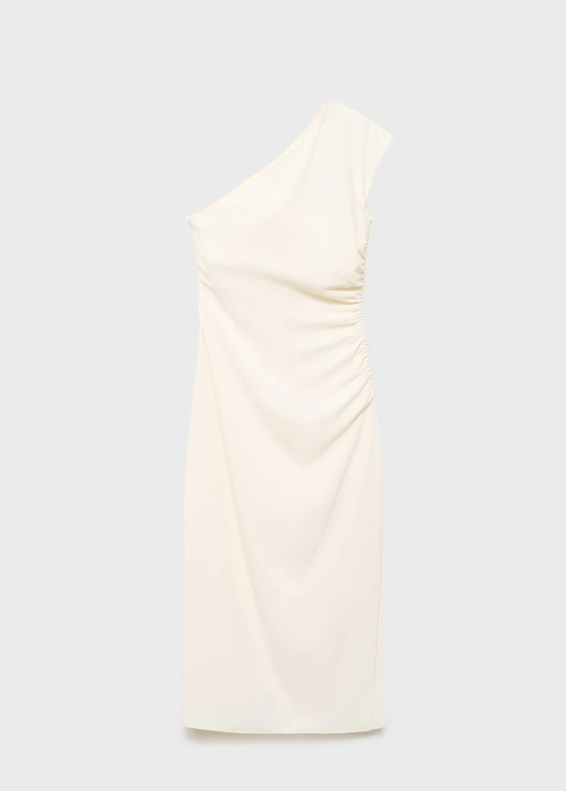 Asymmetrical pleated dress