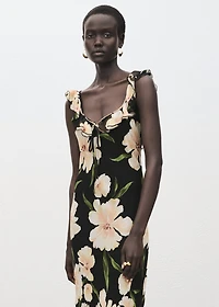 Floral-print dress with ruffle detail