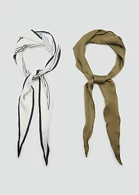 Set of 2 combined scarves