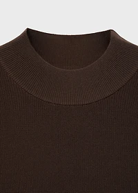 Perkins-neck knitted dress