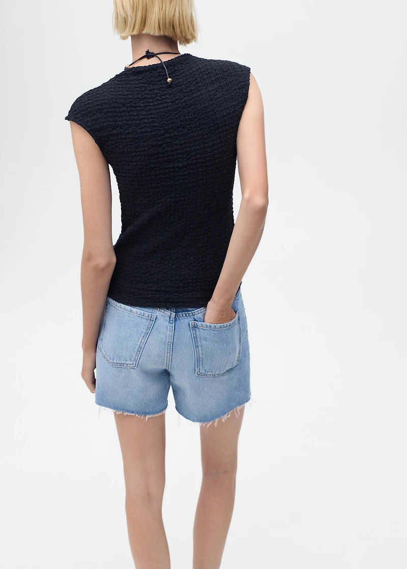 Textured cotton top