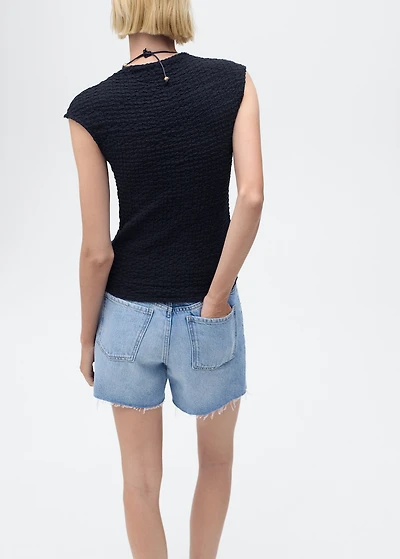 Textured cotton top