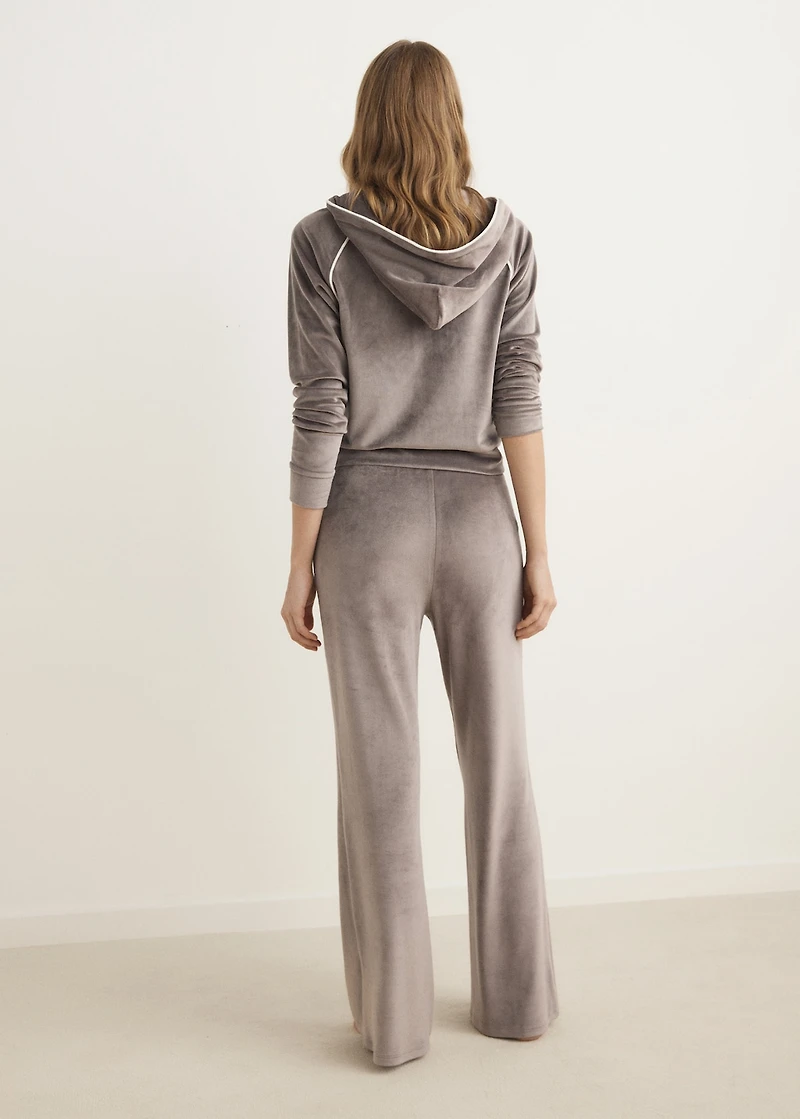 Soft-touch velour pants