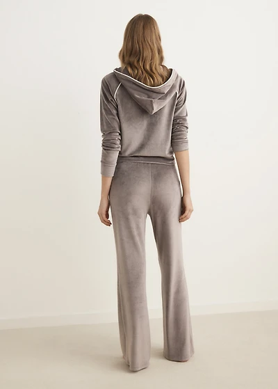 Soft-touch velour pants