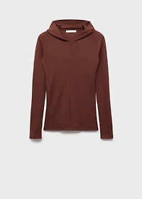 Wool hooded t-shirt