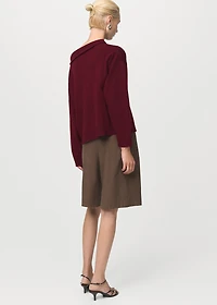 Ruched turtleneck sweater