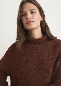 Bouclé turtleneck sweater