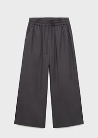 Cotton cropped pants with pockets