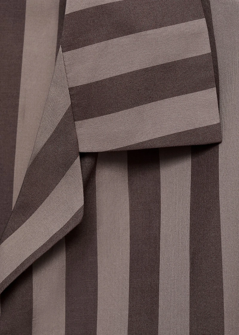 Woven striped pajama top