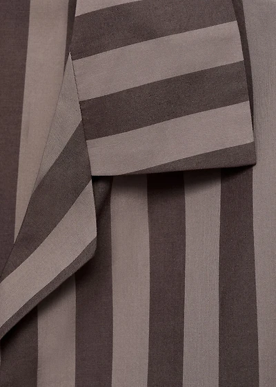 Woven striped pajama top