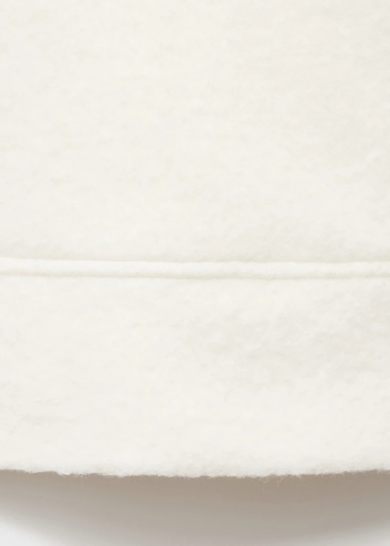 Cotton and wool cardigan with button fasteners