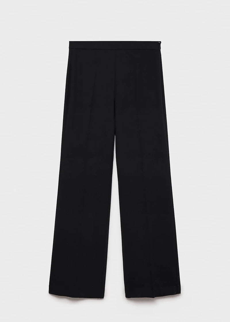 Straight mid-rise suit pants