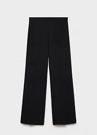 Straight mid-rise suit pants