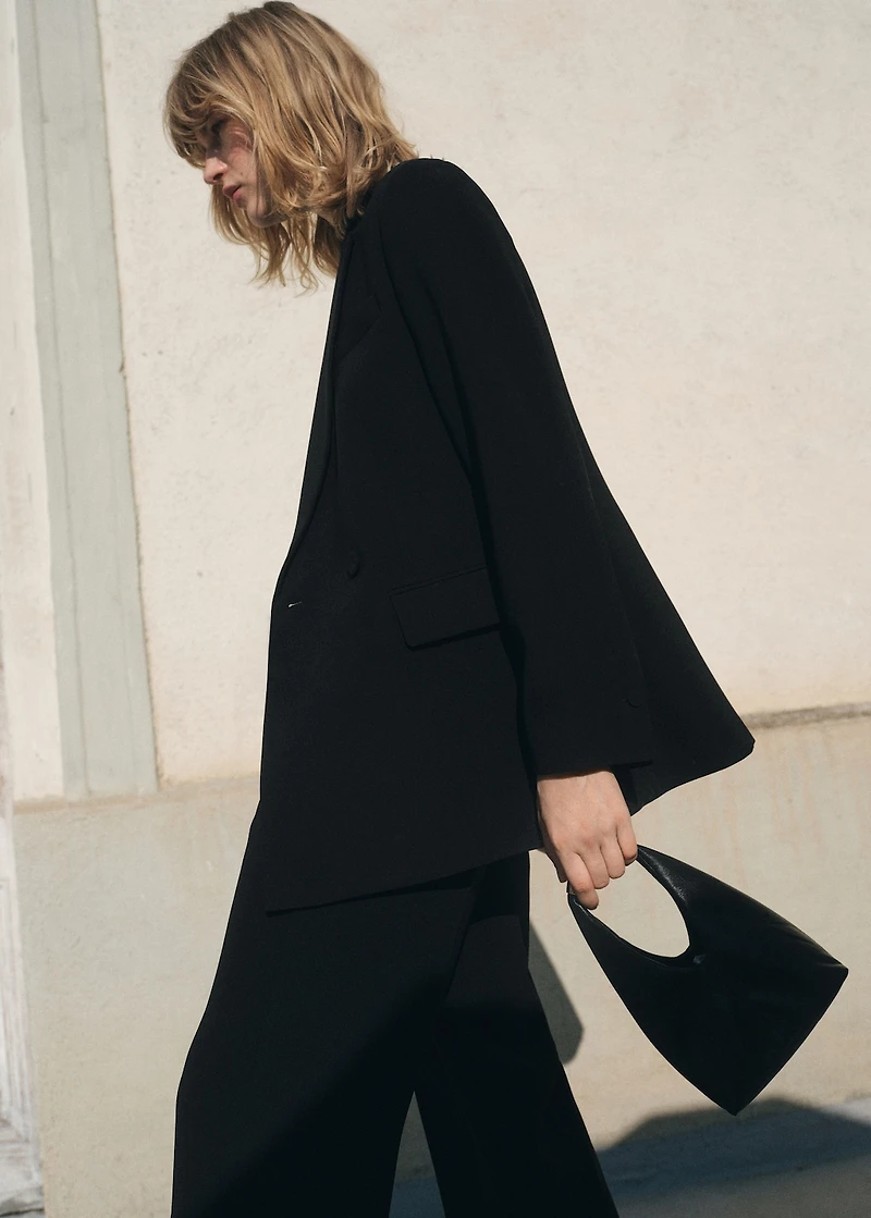 Straight mid-rise suit pants