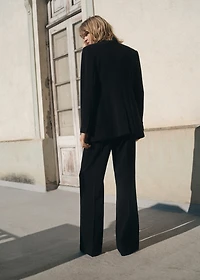 Straight mid-rise suit pants