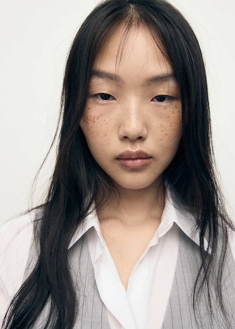 Pinstriped suit vest