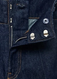 Wide-leg denim pants with belt loops