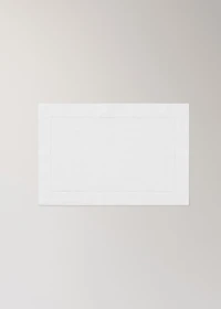 Embroidered hemstitched linen placemat