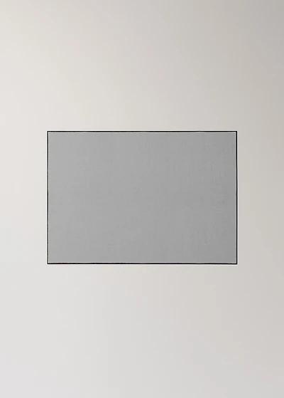 100% linen placemat with contrasting overlock stitching