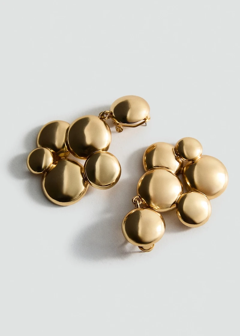 Round hanging earrings