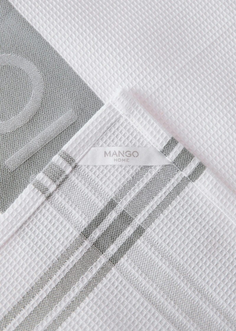 Delicious two-tone cotton kitchen towels