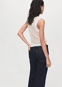 Openwork knit top