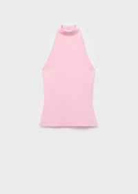 Halter-neck knitted top