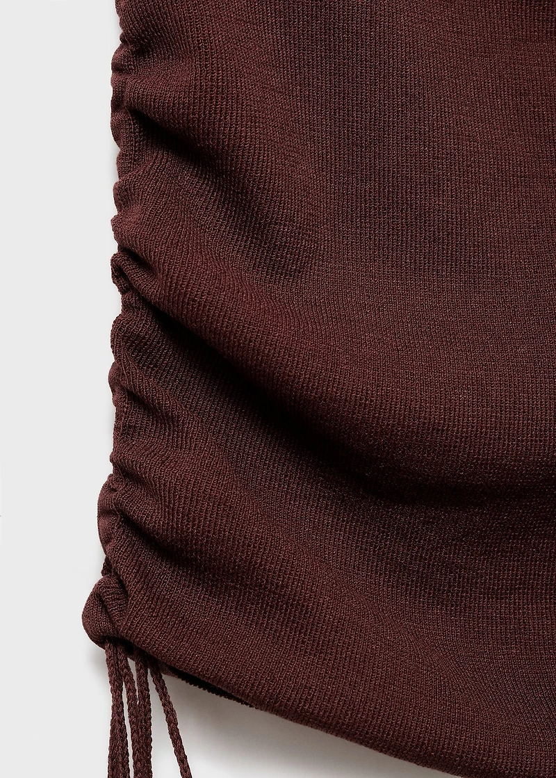 Ruched knitted top