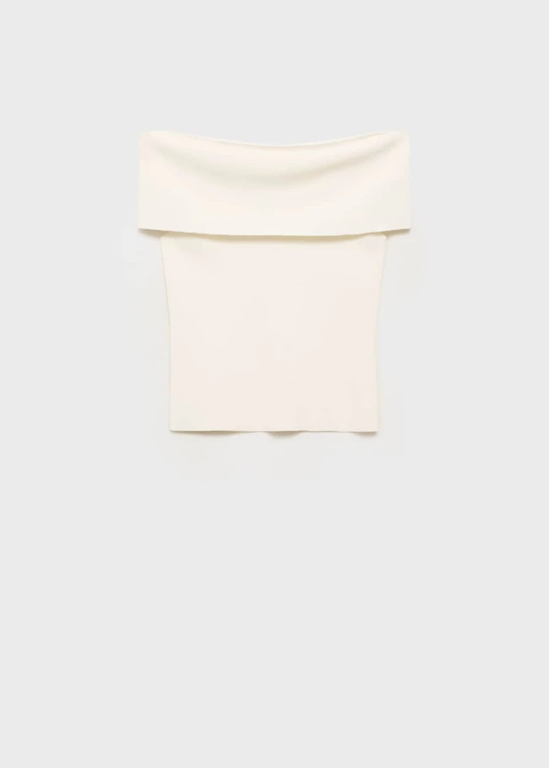 Strapless knitted top