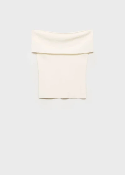 Strapless knitted top