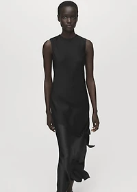 Asymmetrical satin top