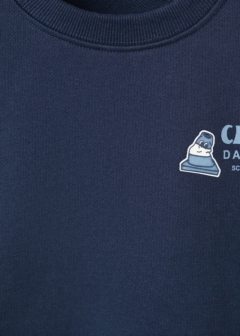 Printed cotton sweatshirt