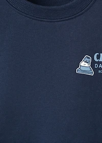 Printed cotton sweatshirt